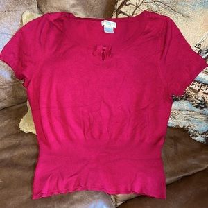 Worthington woman short sleeve light sweater 1X